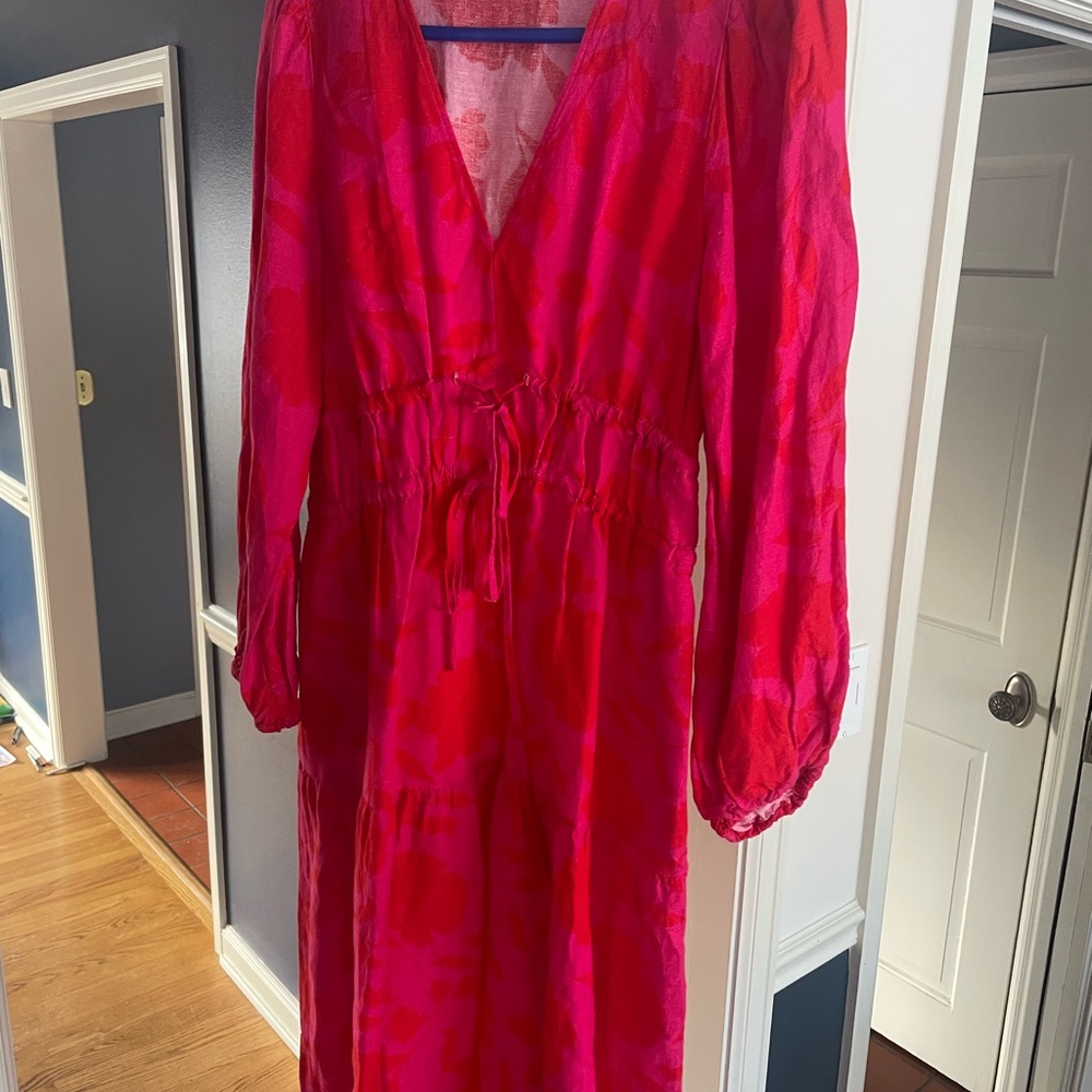 Kate Spade for target M nwot Pink Floral maxi dress vibrant spring Easter fun!✨